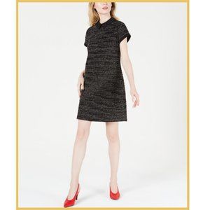 Maison Jules Collared Printed Shift Dress